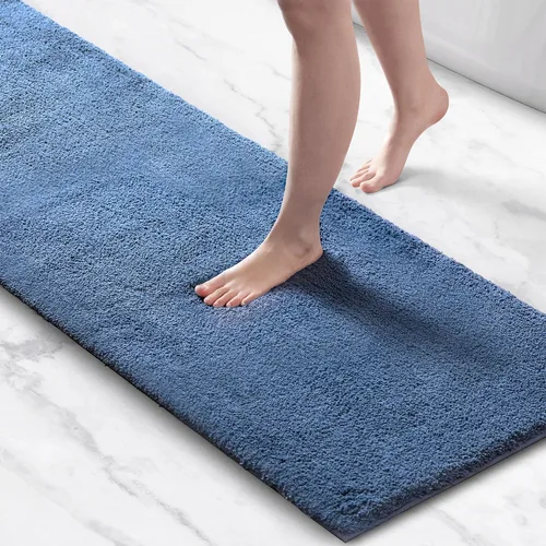 Vista 22 de Madison Park Alfombra de Baño Antideslizante, Tapete de Felpa Lujoso, Absorbente, Secado Rápido, Diseño de Spa, Decoración de Baño Marshmallow, Crema