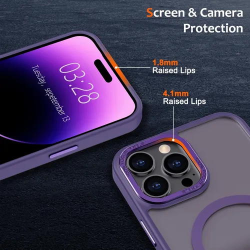 Vista 391 de Anuck - Funda magnética para iPhone 11 compatible con MagSafe, carcasa trasera mate translúcida dura, borde de TPU, delgada, resistente a impactos