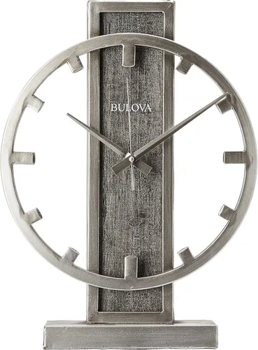 Vista 2 de Bulova B1864 Streak Reloj de sobremesa, tono plateado envejecido 2.63 x 12 x 16