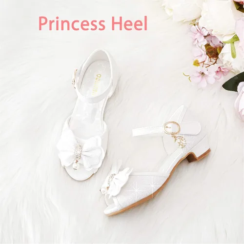 Vista 3 de Osinnme - Sandalias de boda para niña pequeña y grande