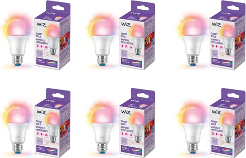 Vista 11 de WiZ Bombillas LED inteligentes, automatización de atardecer a amanecer + detección de movimiento + control con voz o aplicación, a todo color A19