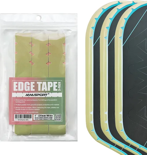 Vista 119 de PICKLETECH Cinta de protección de pala de pickleball – Protector de borde de cabeza de paleta – Cinta de protección de borde de raqueta ajuste