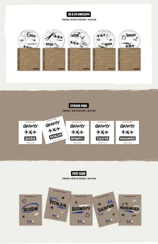 Vista 3 de Tomorrow X Together TXT - El nombre Capítulo: Caída libre [Gravity Ver.] Álbum (5 ver. Conjunto)
