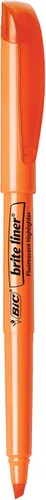 Vista 3 de BIC Brite Liner - Resaltador con punta de cincel, color naranja y azul, 12