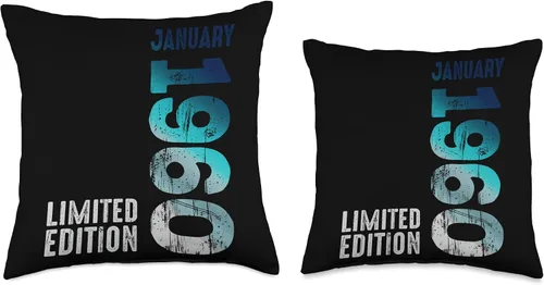Vista 3 de January 1960 Year 1960 Retro 1960 Vintage Limited Edition Throw Pillow