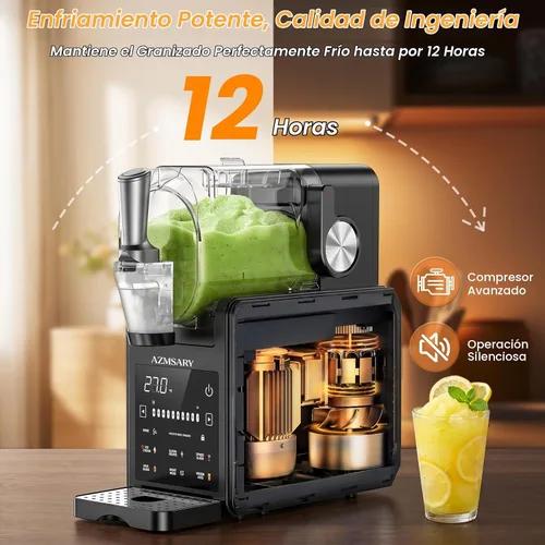 Vista 7 de Máquina de granizado para el hogar, máquina de helado de 85 onzas Negro