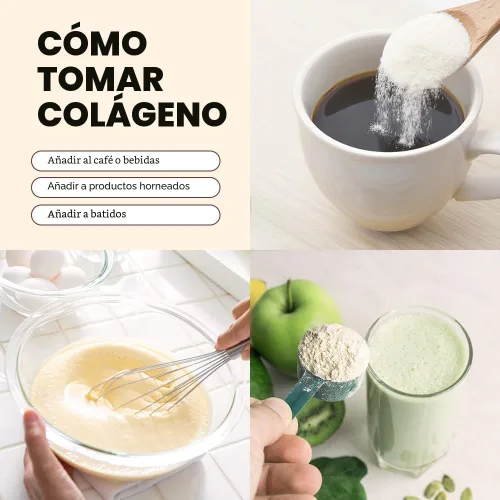 Vista 7 de Péptidos de Colágeno Marino - Polvo de Colágeno Ultrafino Hidrolizado para Mujeres y Hombres, Ácido Hialurónico, Biotina, Vitamina C, para Piel