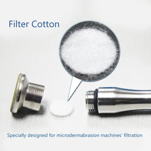 Vista 3 de 100pcs nuevo filtro de algodón redondo filtro almohadillas para la máquina de belleza de eliminación de puntos negros (0.787 in)