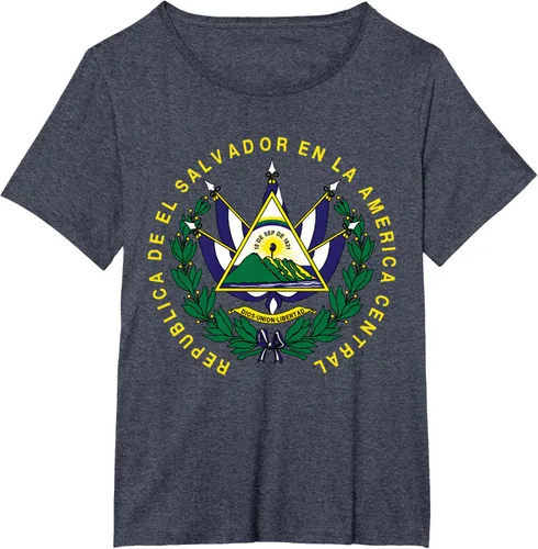 Vista 62 de amdesco Salvador Camisa, salvadoran Escudo de armas playera, mujer L, Blanco