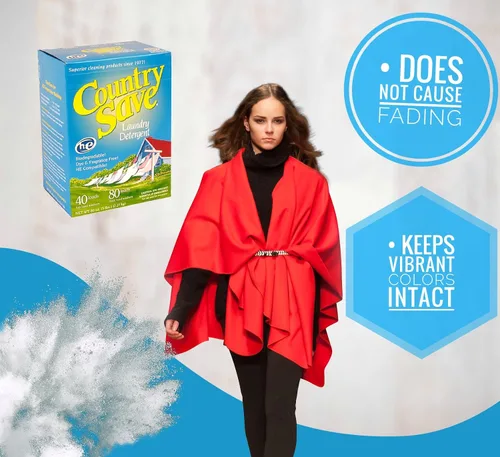 Vista 4 de Country Save Detergente para ropa en polvo natural HE - Detergente natural en polvo transparente y libre de productos químicos - Detergente
