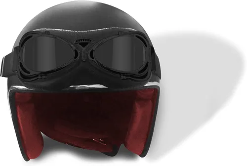 Vista 7 de Bertoni Gafas de aviador de motocicleta para mujeres y hombres, cromadas, color negro, tamaño Compaq Italia AF77