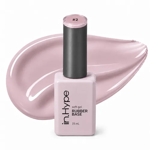 Vista 7 de IN.HYPE Capa base de goma elástica. UV/LED curable. Recubrimiento corrector con adhesión mejorada. Remuévese con inmersión (Almendra)