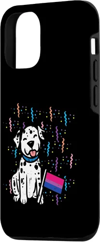 Vista 2 de iPhone 14 Bandera bisexual Perro dálmata Bi Mes del Orgullo LGBTQ Aliado LGBT Caso