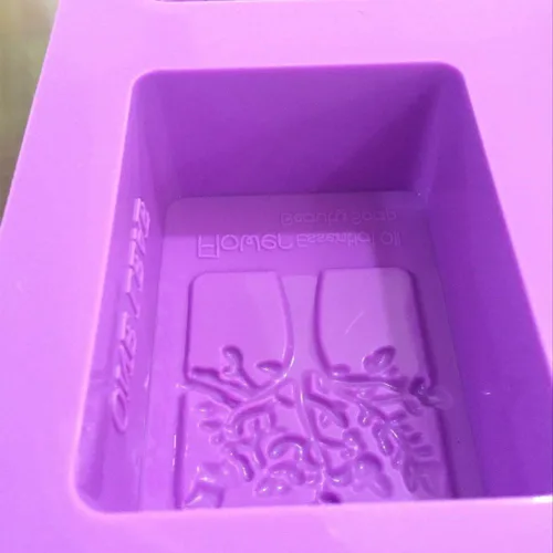 Vista 6 de Echodo - Molde rectangular de silicona para jabón de 4 cavidades, molde de silicona hecho a mano para velas de jabón