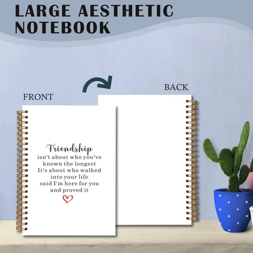 Vista 4 de Cuadernos de espiral de amistad, regalos de amistad para mujeres, amigos, diario, regalos para mejores amigas, diarios para escribir, cuaderno