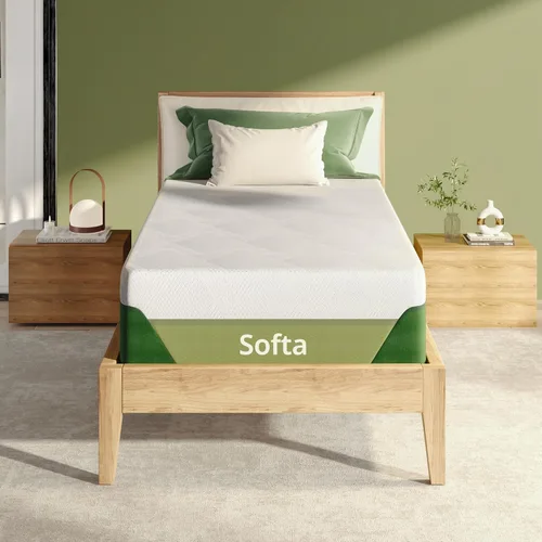 Vista 10 de Softa - Colchón de espuma viscoelástica de gel refrigerante doble, 6