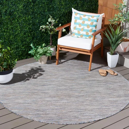 Vista 44 de Safavieh Colección Courtyard CY8022 Alfombra, 2 pies x 3 pulgadas x 5 pies, aguamarina y gris, impermeable, fácil de limpiar, sin pelusa