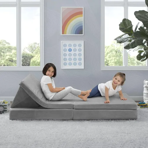 Vista 8 de Delta Children Cozee - Juego de tumbona y sofá de 4 piezas, color gris
