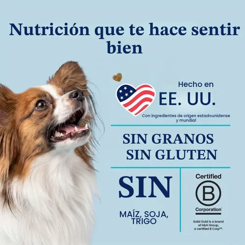 Vista 5 de Solid Gold Comida seca para juguetes y razas pequeñas de perro, bocaditos pequeños – Ternera real, sin granos, sin gluten, croquetas con alto