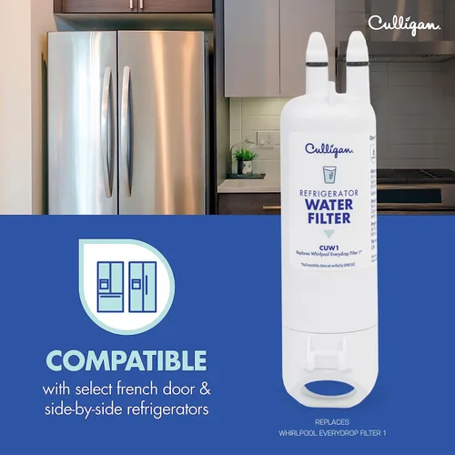 Vista 5 de Culligan CUW1 Filtro de agua para refrigerador, reemplazo para filtro de agua Whirlpool 1 (EDR1RXD1) Reemplace cada 6 meses, paquete de 1