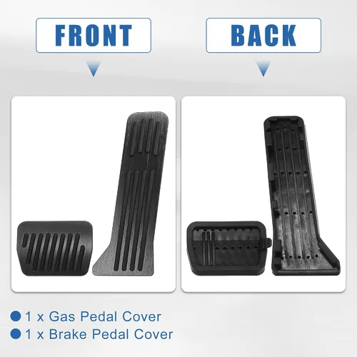 Vista 5 de X AUTOHAUX Antideslizante aleación de aluminio coche interior pedal pastillas acelerador pedal freno de gas Kit de cubierta de reemplazo para Mazda