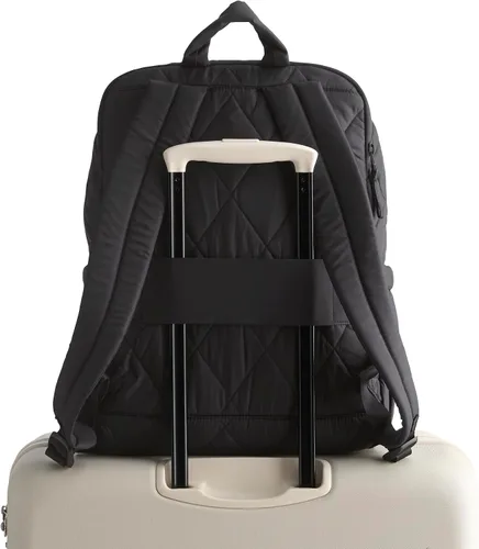 Vista 6 de Vera Bradley para mujer Bancroft Mochila grande de peso ligero, Negro, Tamaño único