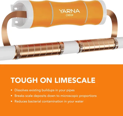 Vista 2 de Sistema de descalcificación de agua electrónico capacitivo, sistema alternativo sin suavizador de agua salada para toda la casa, reduce los efectos