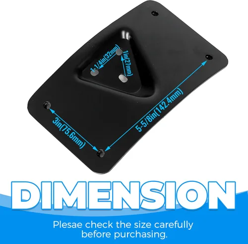 Vista 3 de KUAFU Kit de montaje universal para placa de matrícula curvada compatible con Harley Davidson reemplazo de marco de soporte para 3148 acero negro