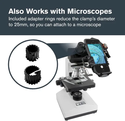 Vista 9 de Celestron – NexYZ – Adaptador universal para smartphone para telescopio, binoculares y miras de detección – Alineación de precisión de 3 ejes