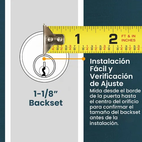 Vista 7 de Pacific Doorware Cerradura de puerta de embutir con gancho con llave