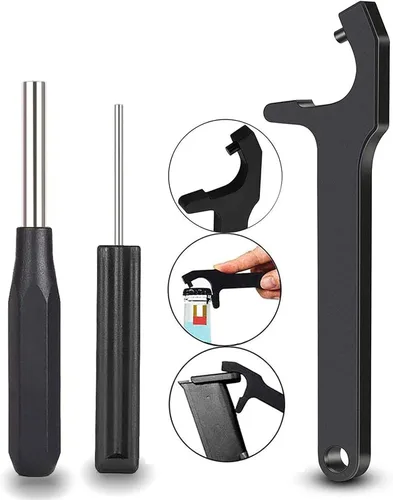 Vista 4 de Herramienta de mira frontal para kit de herramientas Glock, herramienta de desmontaje y punzonadora compatible con G19 17 25 26 27 43