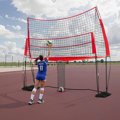 Vista 10 de VEVORAdjustable Height Badminton Net Set for Backyard Beach Lawn, Outdoor Portable Volleyball Net with Carrying Bag, 4 Square Quick Assemble Game