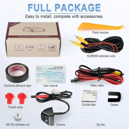 Vista 6 de LivTee Cámara frontal/de respaldo, cámara inversa, ultra gran angular HD de día y noche, cámara de visión trasera para automóvil, SUV, camioneta