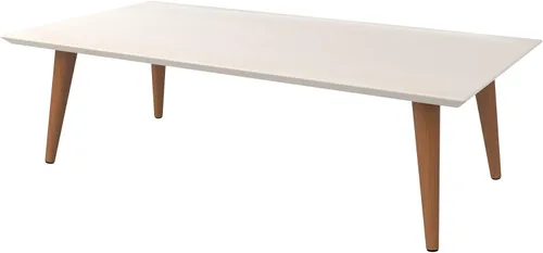 Vista 6 de Manhattan Comfort Utopia Collection 89452 - Mesa auxiliar rectangular moderna de mediados de siglo para sala de estar, con patas abiertas
