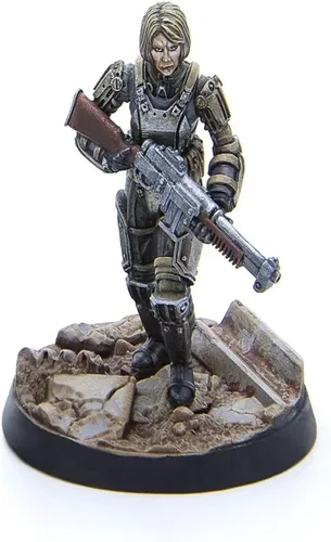 Vista 4 de Modiphius Entertainment Ltd Fallout Wasteland Warfare: Brotherhood of Steel - Patrulla de Combate - 6 miniaturas, sin pintar, figura de 1.260 in, RPG
