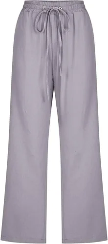 Vista 3 de Ceboyel Pantalones capri para mujer para verano, cintura elástica, pantalones de yoga, con cordón, pantalones de lino, pantalones de entrenamiento