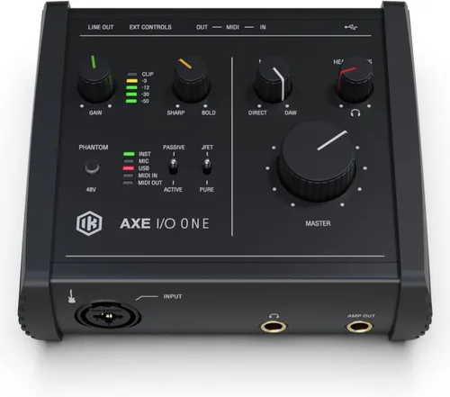 Vista 10 de IK Multimedia AXE I/O interfaz de audio USB premium de 2 entradas y 5 salidas de 24 bits, 192 kHz para Mac/PC con modelado avanzado de tono