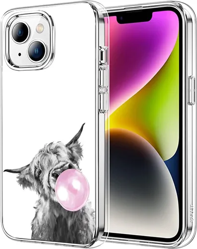 Vista 18 de Funda compatible con iPhone 15, divertida funda protectora de TPU a prueba de golpes para niñas y mujeres