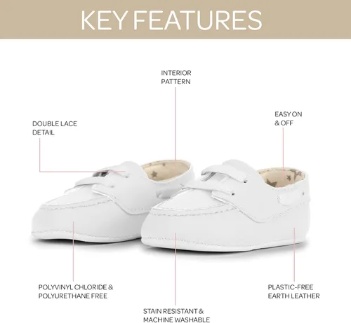 Vista 3 de JuJuBe Eco Steps - Zapatos náuticos para bebés, cuero vegano
