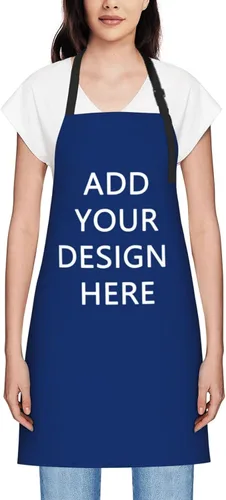 Vista 29 de Delantales personalizados para mujer, diseño de delantal de chef ajustable con nombre, textos, fotos, flores, regalos para el día de la madre