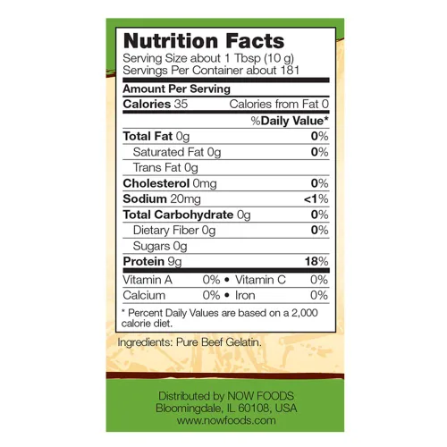 Vista 2 de Now Foods Gelatina de Carne 4 lb