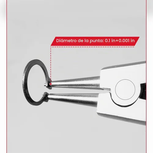Vista 4 de Alicates de clip externos - Alicates de anillo a presión de 5 pulgadas para quitar anillos, retención y extracción de manguera
