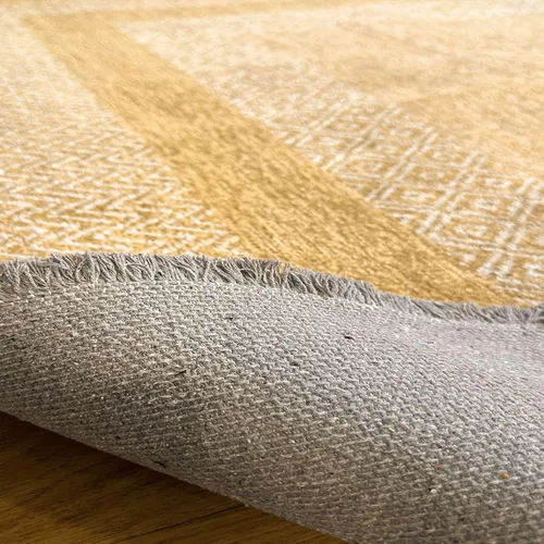 Vista 6 de Alfa Rich 5x8 Alfombras lavables de oro ámbar para sala de estar, dormitorio, cocina, de algodón, aptas para mascotas