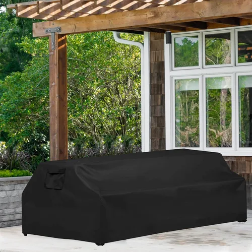 Vista 2 de WOMACO Funda de mesa de picnic impermeable, resistente de 96 pulgadas para patio al aire libre, cubierta de mesa y banco para invierno, resistente