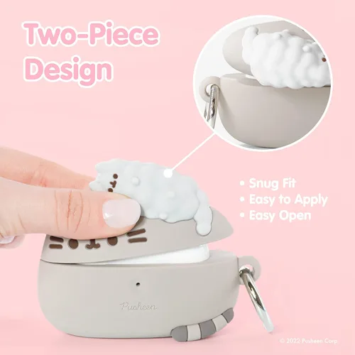 Vista 7 de Pusheen - Funda compatible con AirPods Pro [Pusheen & Stormy] + dije de teléfono Pusheen [15 aniversario]