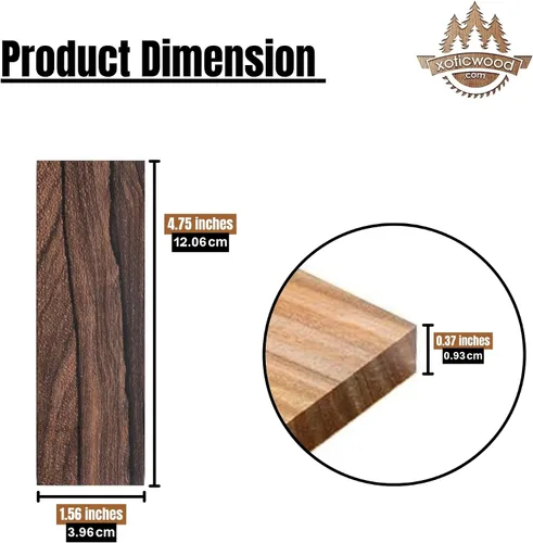 Vista 20 de IECAP LLC Paneles de madera a espejo de madera de palo negro africano para mango de cuchillo – Materiales para mango de cuchillo – Escalas