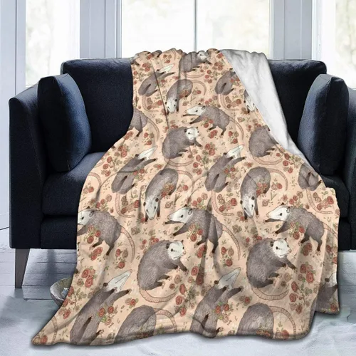 Vista 9 de Manta de franela con patrón de ciervo y oso, 50x40 pulgadas, unisex para adultos y niños, para todas las estaciones, estilo Art Deco