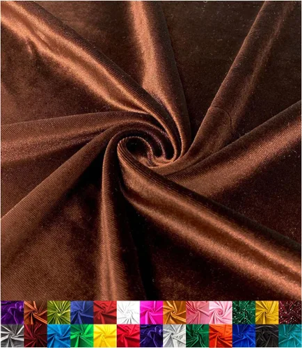 Vista 25 de Barcelonetta Tela de terciopelo elástico Lujo y suave Tela de terciopelo Rollo de 60 pulgadas de ancho 10% elastano Costura, ropa