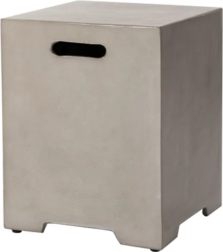 Vista 16 de COSIEST Mesa de tanque de propano para exteriores con diseño de grano de madera, mesa de tanque oculta exterior de 16 pulgadas, oculta el tanque