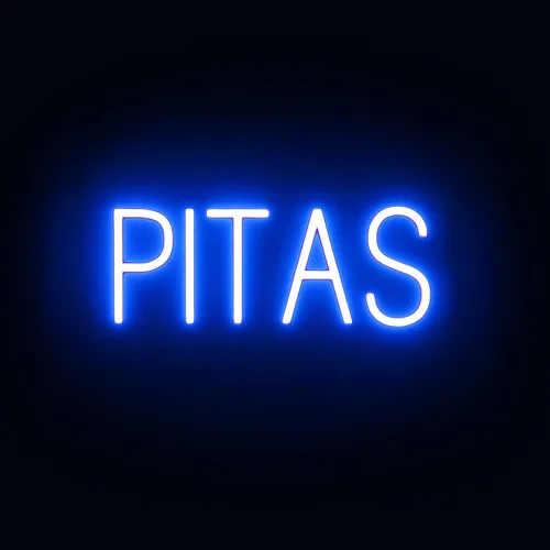 Vista 63 de SpellBrite Señal de PHO para restaurantes Señalización LED azul para restaurantes con LED de neón para empresas 13.2 x 6.3 pulgadas